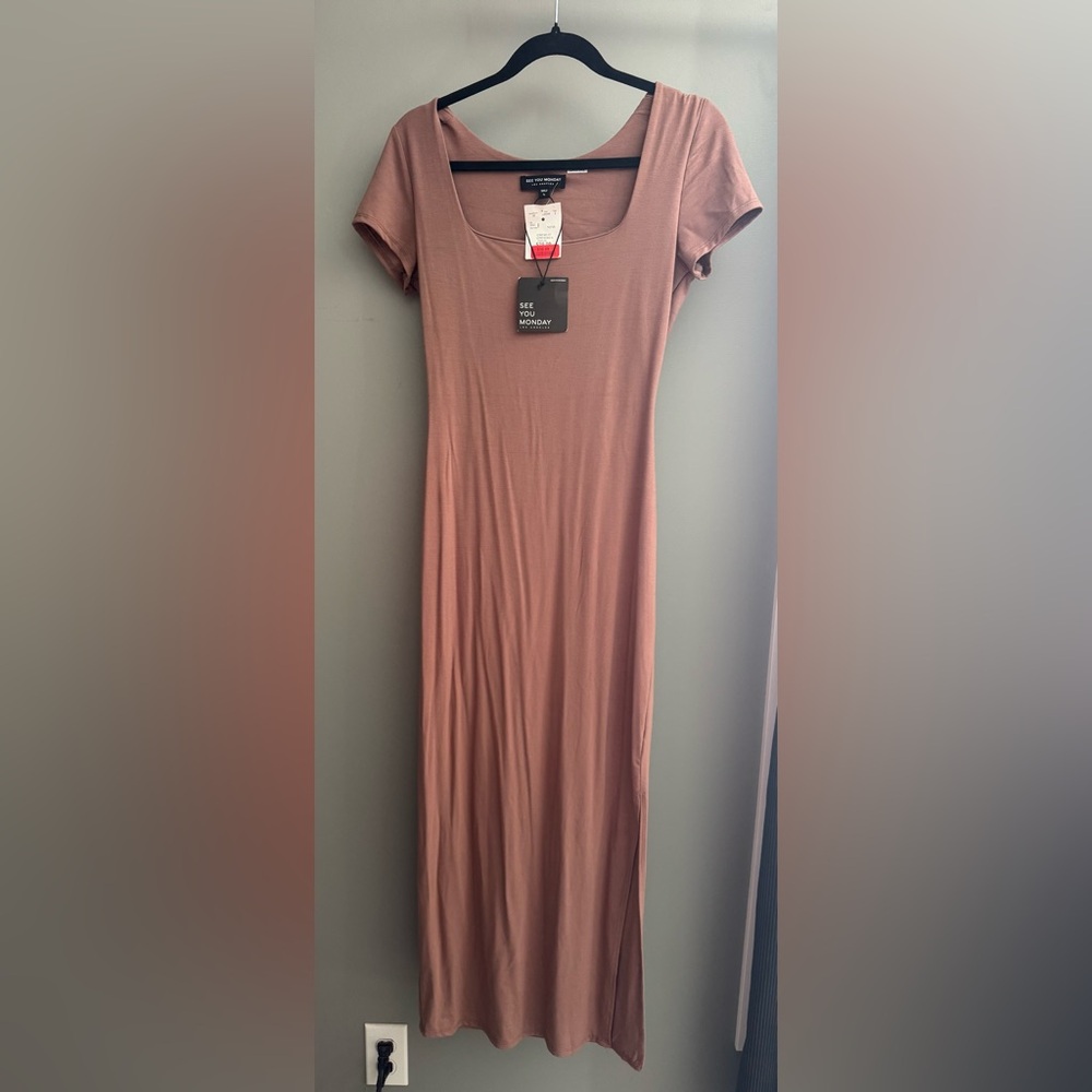 See You Monday Brown Maxi Dress
